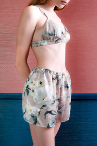 Bralette & Shorts - Nude Floral