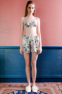 Bralette & Shorts - Nude Floral